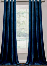 Load image into Gallery viewer, Blackout Velvet Curtain Panels - Navy Blue
