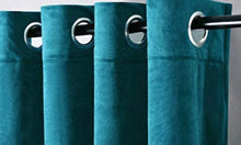Load image into Gallery viewer, Blackout Velvet Curtain Panels - Teal

