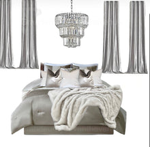 Load image into Gallery viewer, White tip Luxury Plush faux fur blanket
