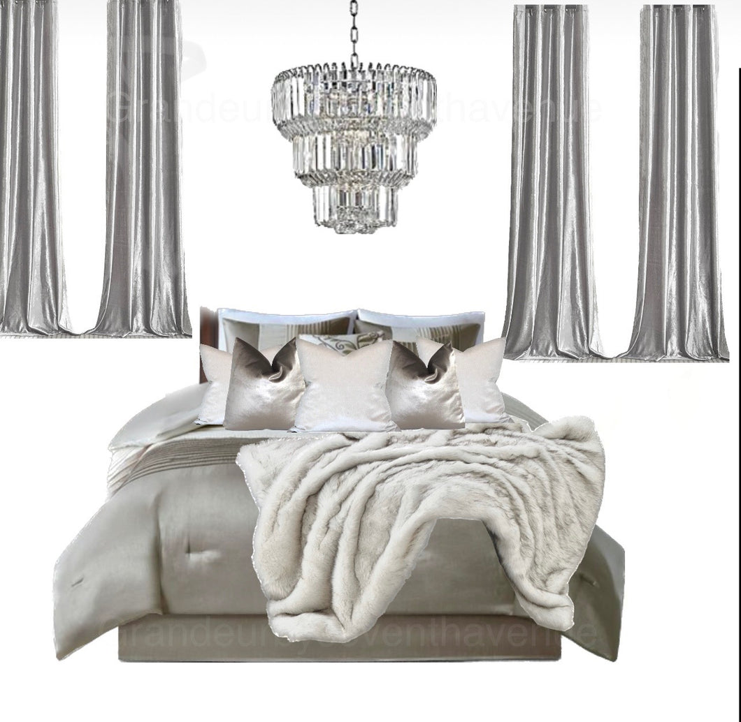 White tip Luxury Plush faux fur blanket