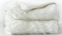 Load image into Gallery viewer, White tip Luxury Plush faux fur blanket
